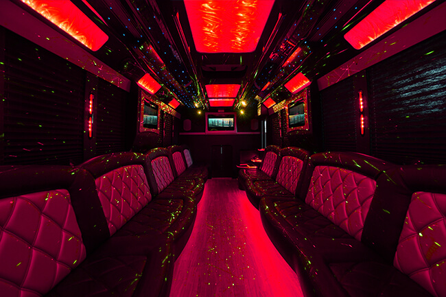 exclusive limo bus amenities