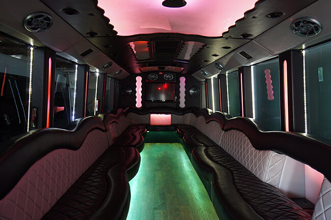 LED lighting and luxury seats